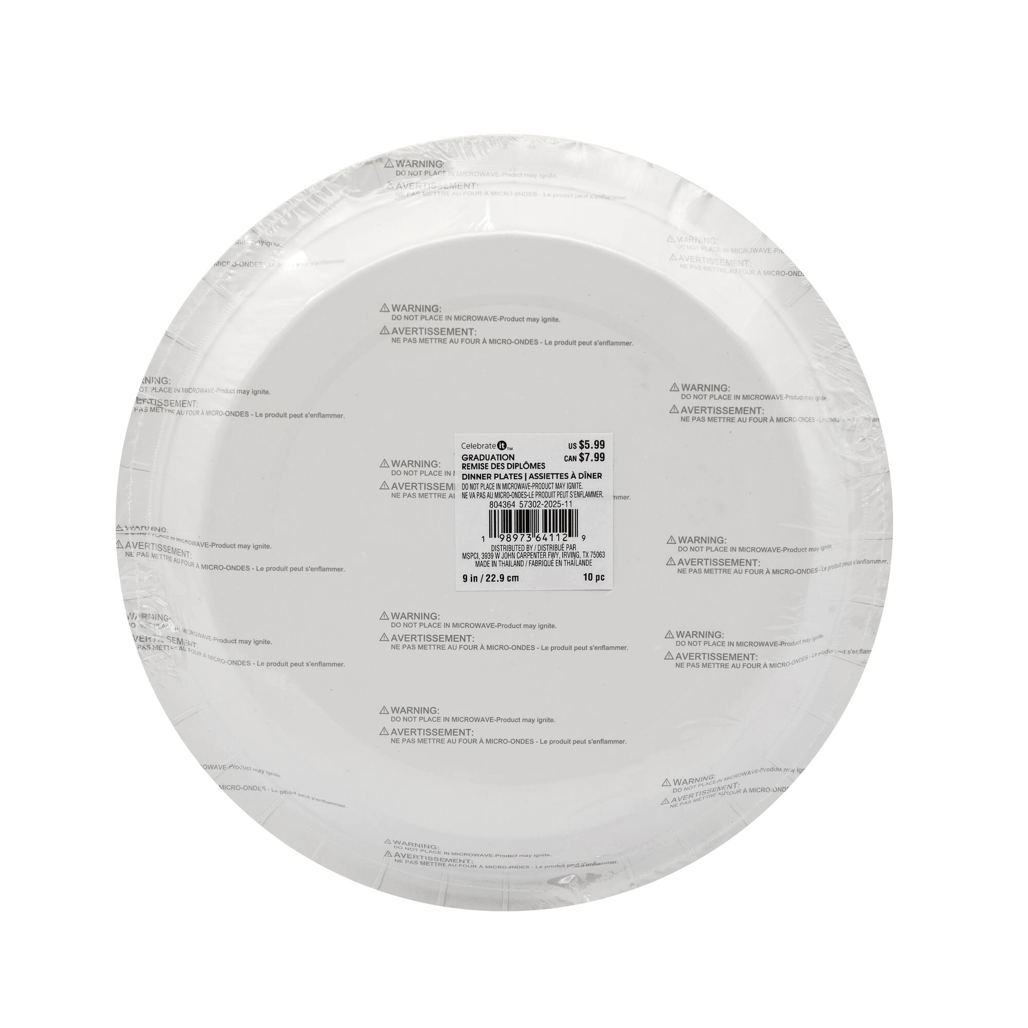 9" Graduation Cap Toss Dinner Plates, 10ct. by Celebrate It™